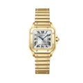 Santos De Cartier Small Model | 27mm, 18K Yellow Gold, Silver Dial