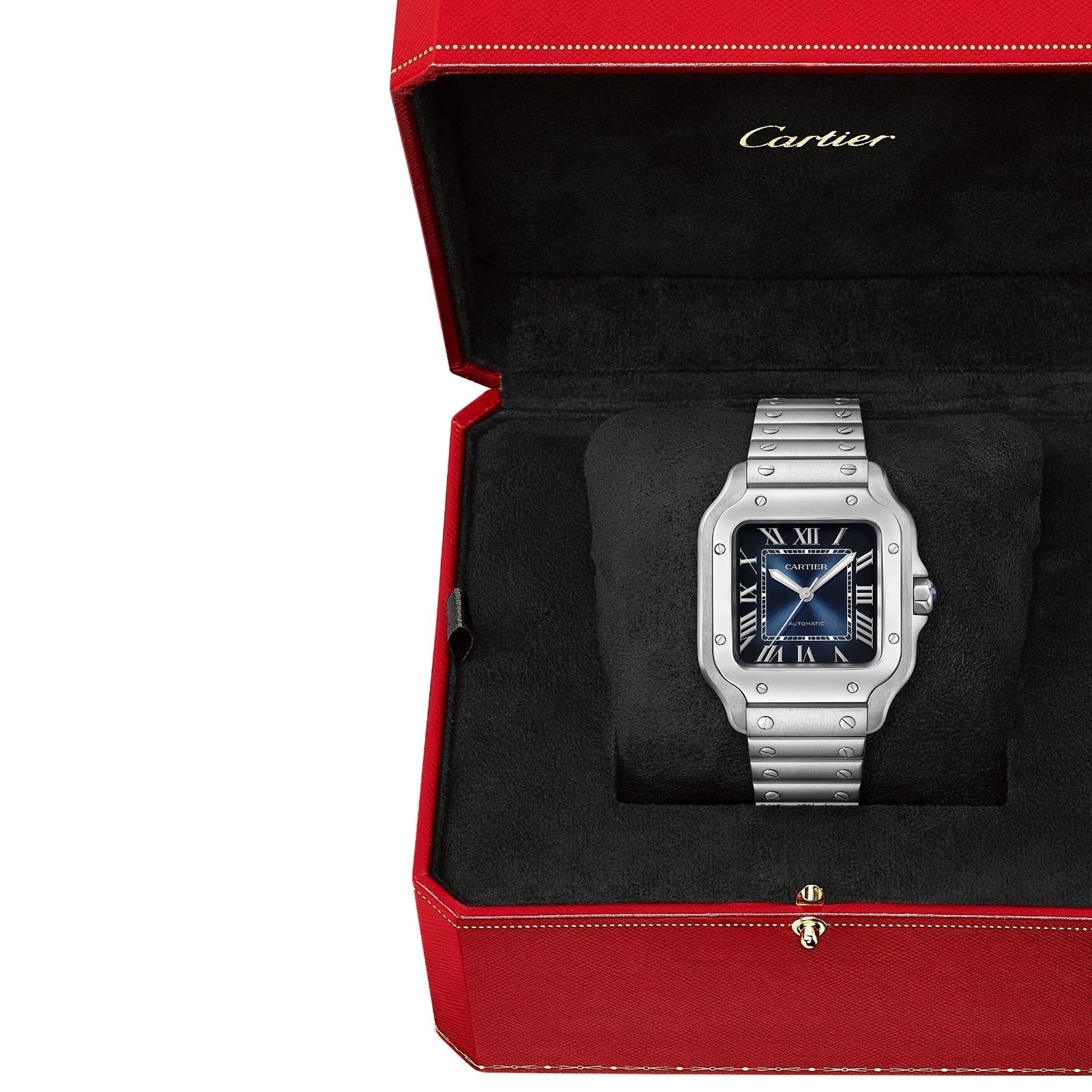 Santos de Cartier | 35mm, Steel, Blue Dial