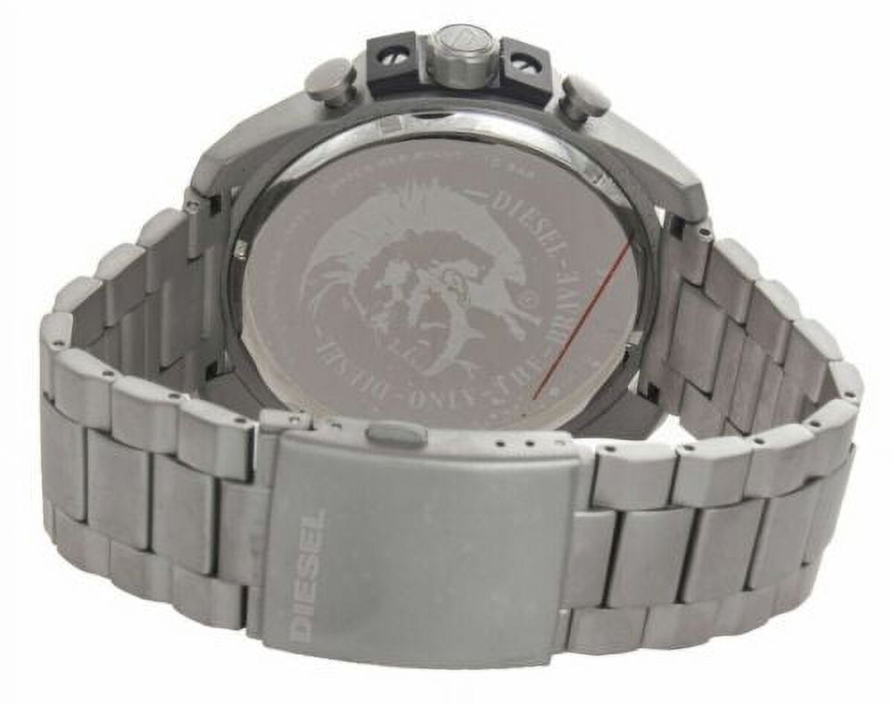 Diesel DZ4501 Mega Chief Chronograph Men's Watch – Silver Dial & Silver Stainless Steel Strap