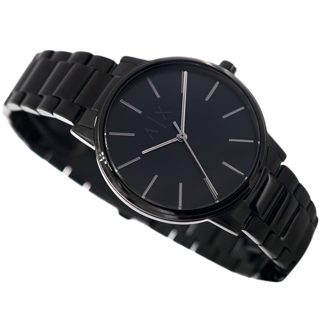 Armani Exchange Cayde AX2701 Men's Analog Watch – Black Dial with Black Stainless Steel Strap